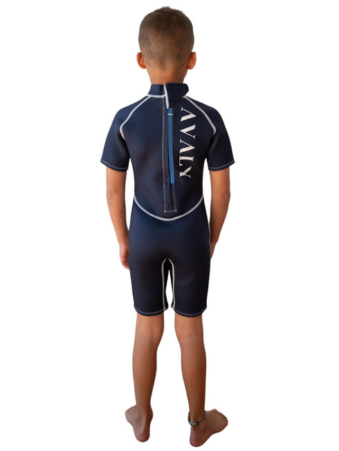 Kids Short Wetsuit  in Dark Navy